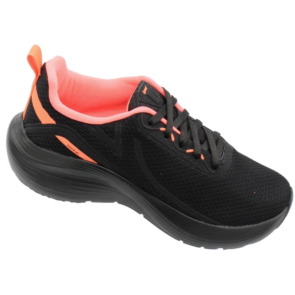 Tênis Esportivo Lynd Sperial kids Conforto Menina Preto 3