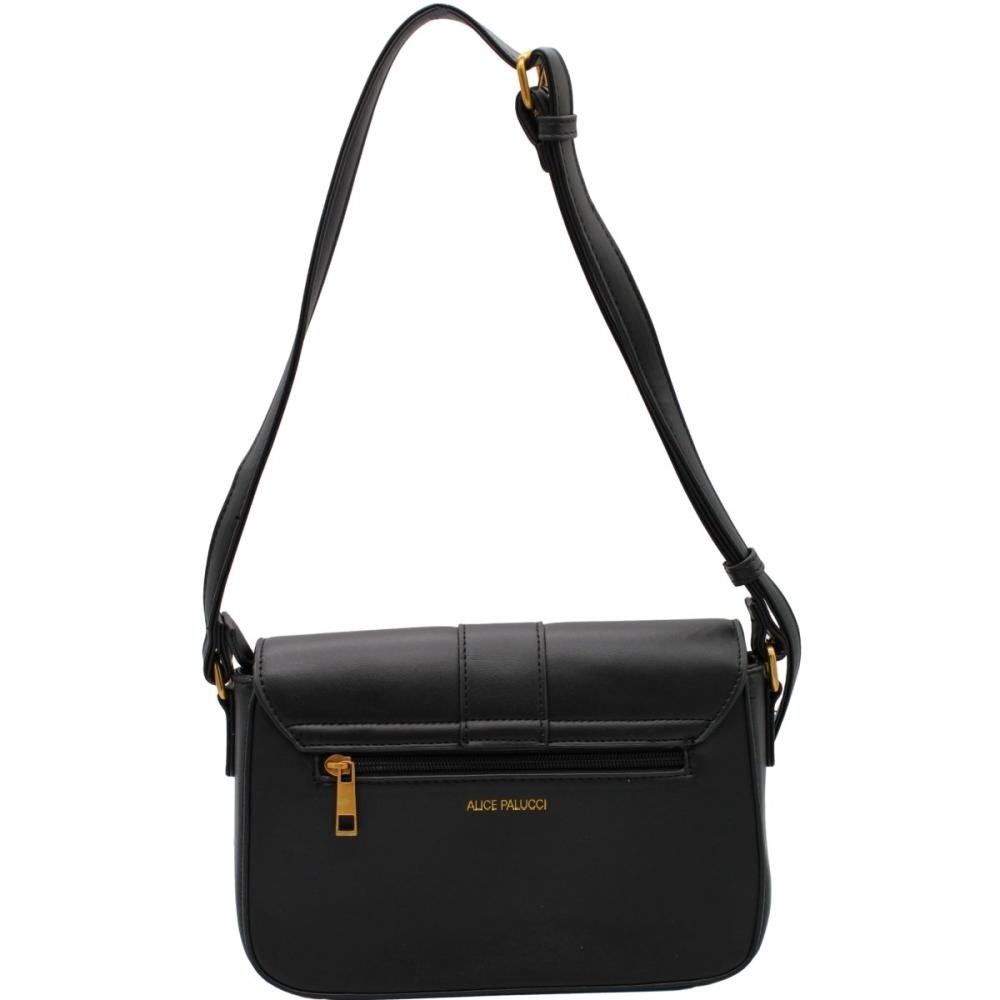 Bolsa Transversal Alice Palucci Vazada Alça Ajustável Feminino Preto 2