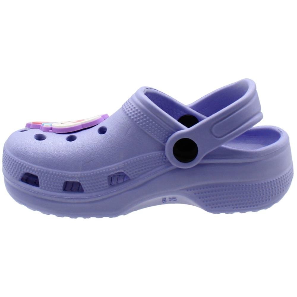 Clog Infantil Yvate Aplique Coelhinha Menina Lilás 2