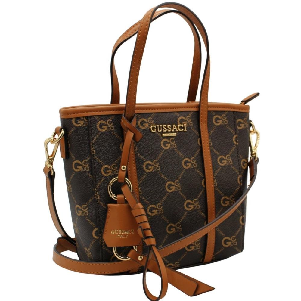 Bolsa Transversal Gussaci Mini Alça Ajustável Feminino Marrom 3