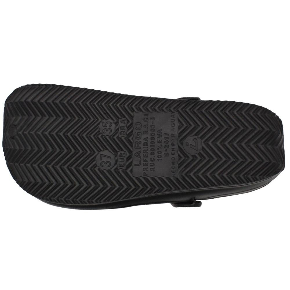 Clog Feminino Largo Yvate Boton Colorido Removível Confortável Preto 5