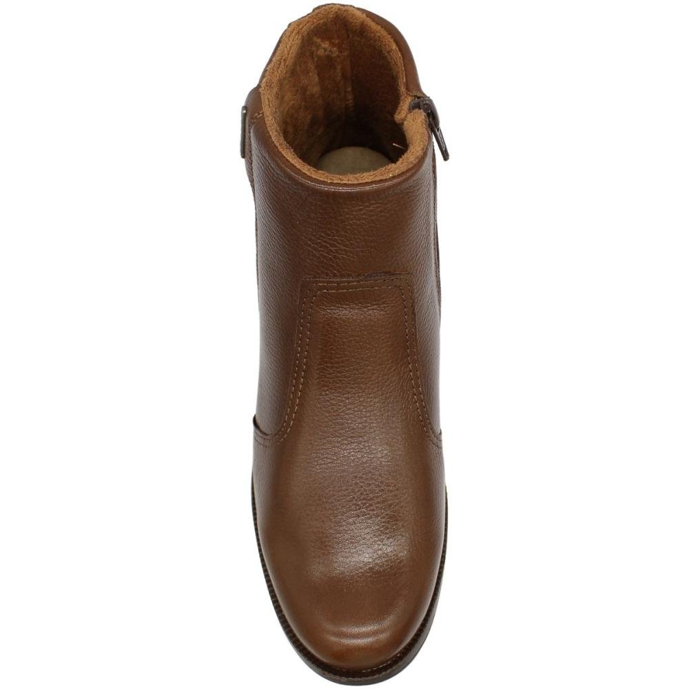 Bota Ankle Boot Pegada Burnished Acolchoada Feminina Marrom 4