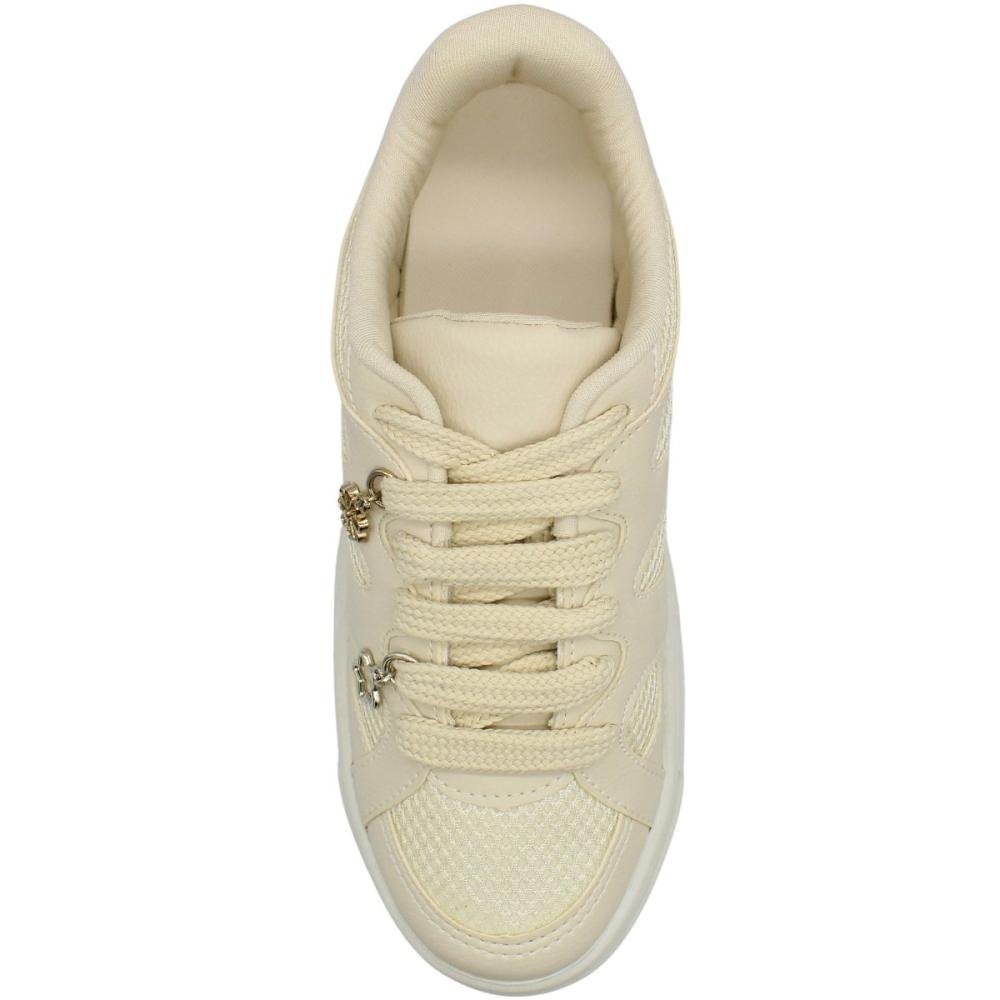 Tênis Casual Nadia Talita Com Pingentes Feminino Branco 4