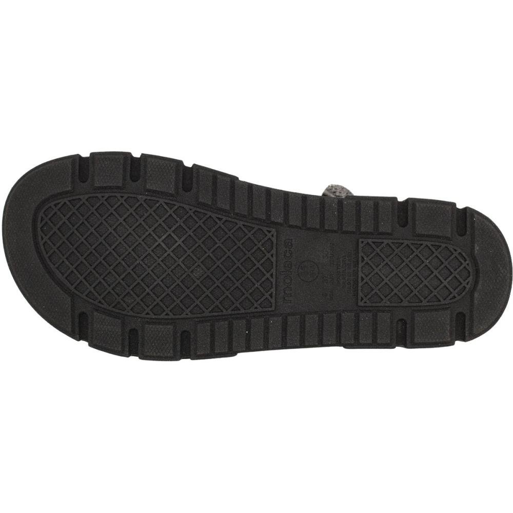 Sandália Plataforma Moleca Tiras Com Strass Feminina Preto 5