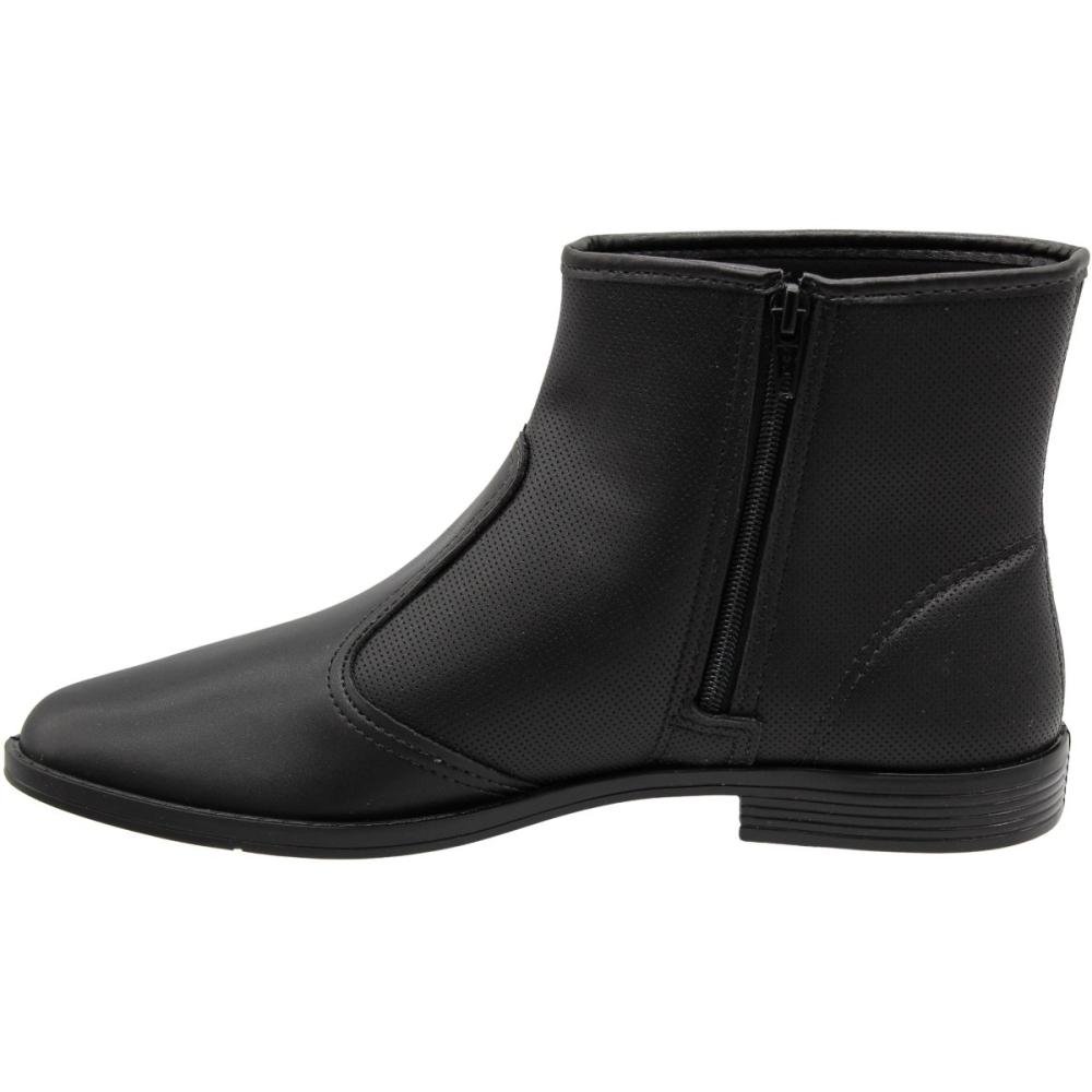 Bota Cano Baixo Moleca Napa Estonia Feminino Preto 2