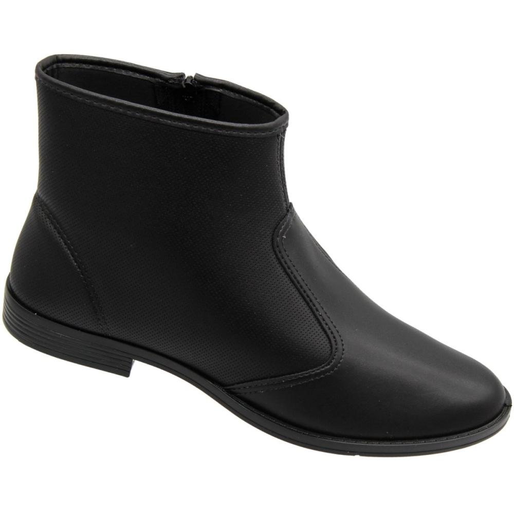 Bota Cano Baixo Moleca Napa Estonia Feminino Preto 3