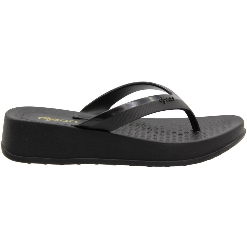 Tamanco Anabela Dijean Salto Baixo Feminino Preto 2