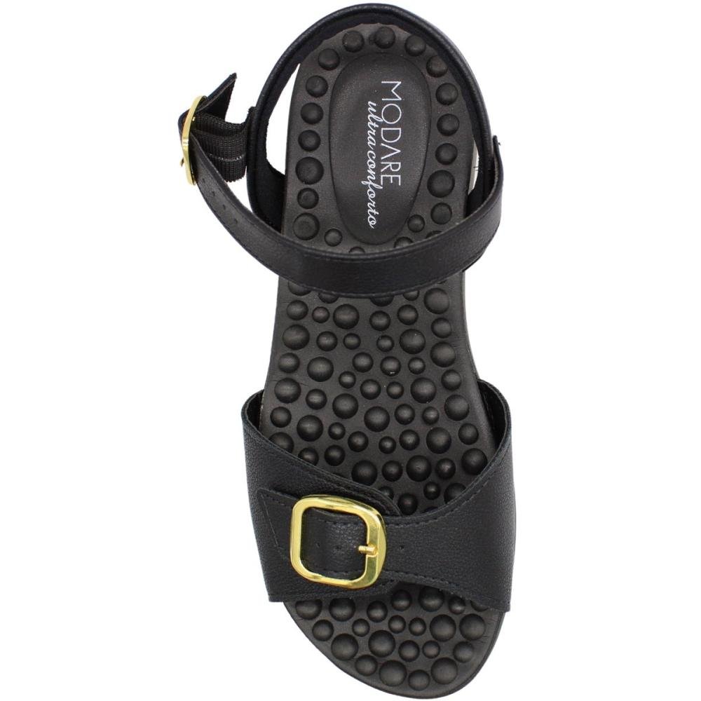 Sandália Anabela Modare Napa Floather Nature Feminina Preto 4