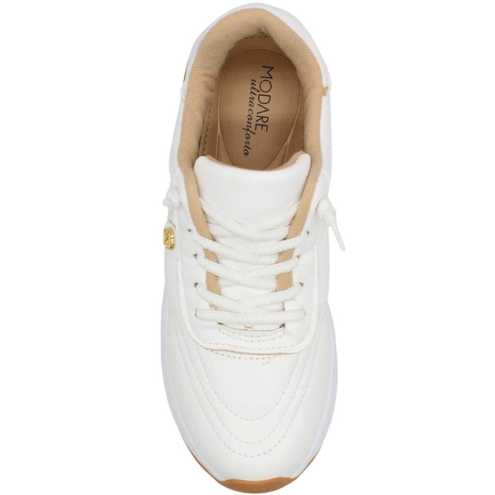 Tênis Jogging Modare Napa Suprema Apliques Feminino Branco 4