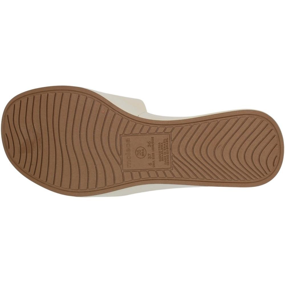 Tamanco Slide Anabela Moleca Napa Turim Feminino Branco 5