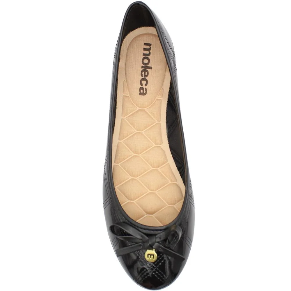 Sapatilha Moleca Verniz Fresh Neo Laços Feminino Preto 4