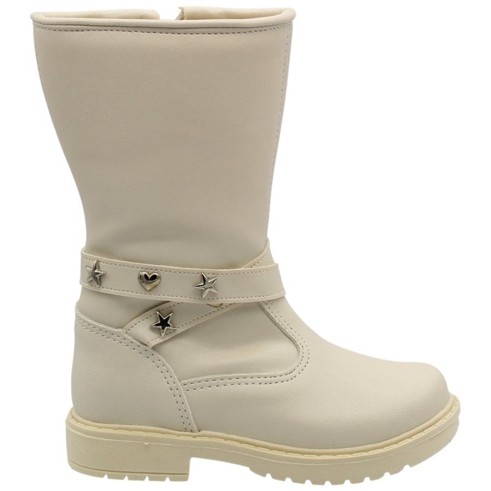 Bota Grugui Infantil Baby Cano Médio Apliques  Menina