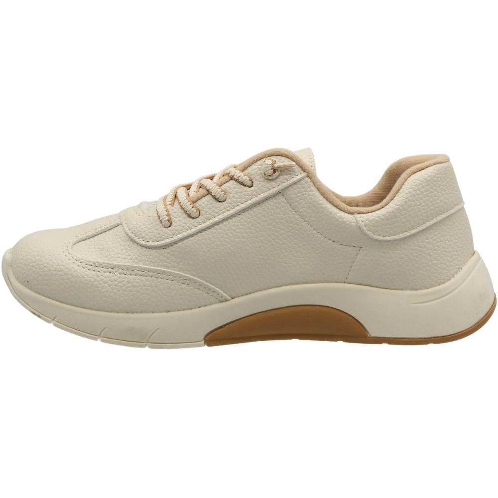 Tênis Casual Modare Napa Relax Aplique Feminino Bege 2