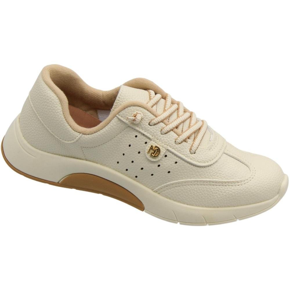 Tênis Casual Modare Napa Relax Aplique Feminino Bege 3