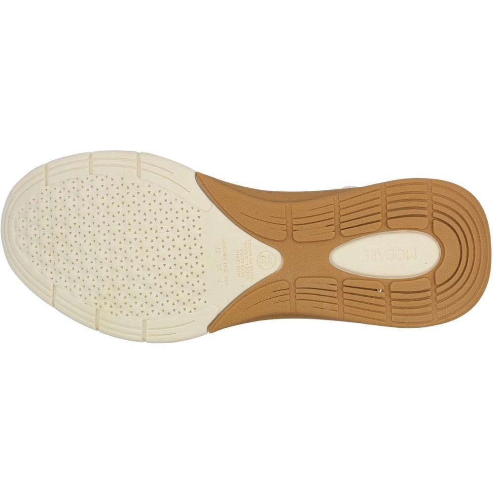 Tênis Casual Modare Napa Relax Aplique Feminino Bege 5