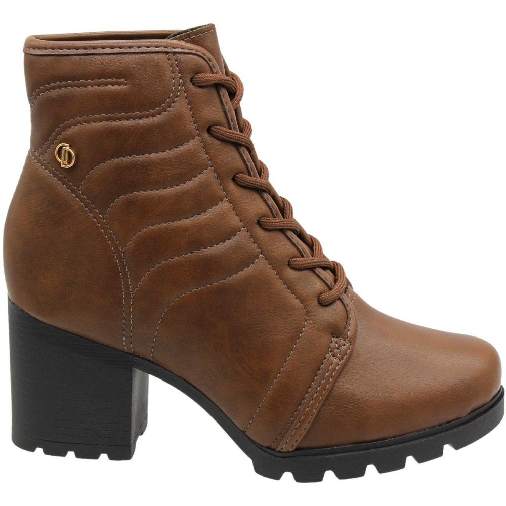 Bota Coturno Dakota Vertuo Matelassê Tratorada Salto Bloco Feminina