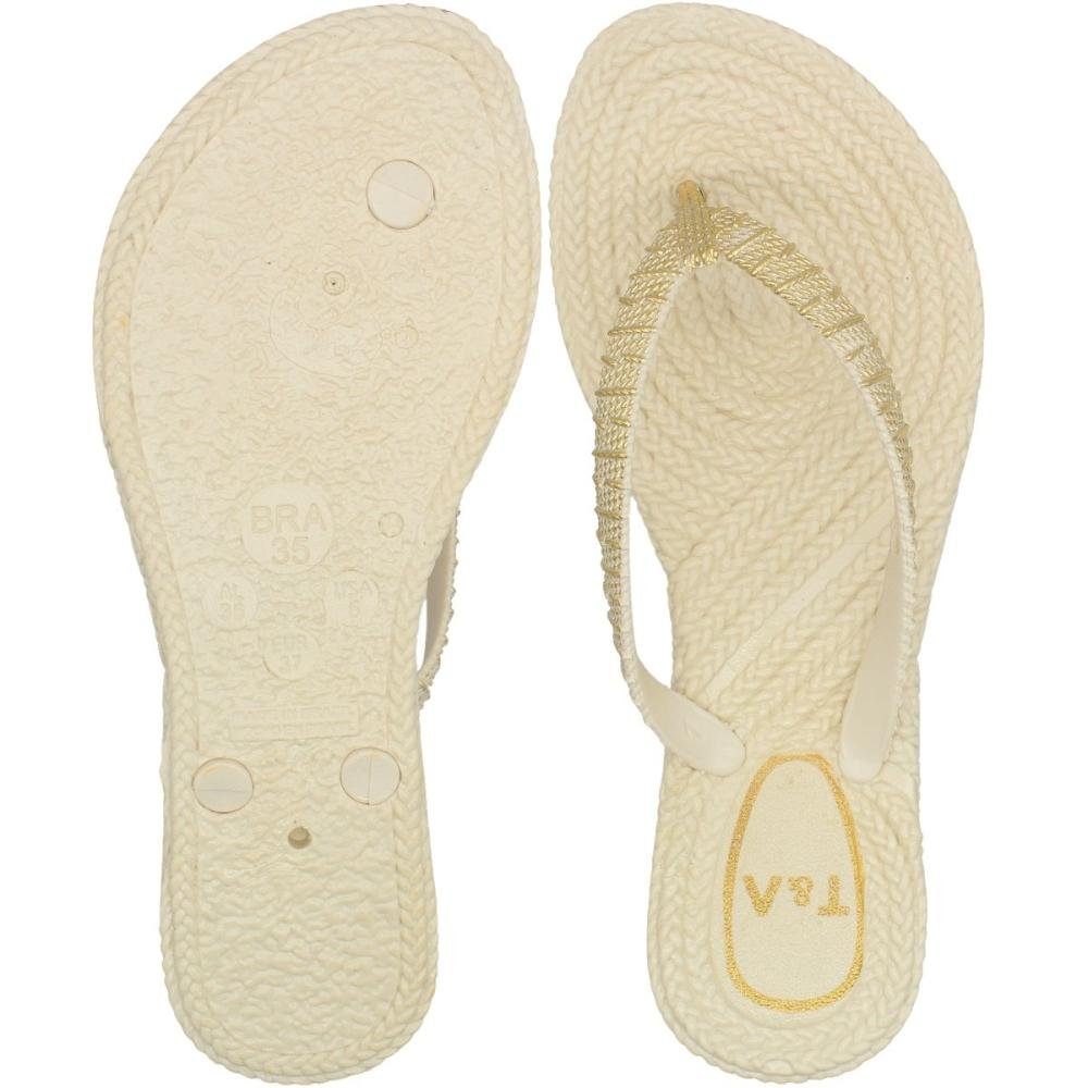 Chinelo De Dedo Terra E Água Texturizado Feminino Branco 3
