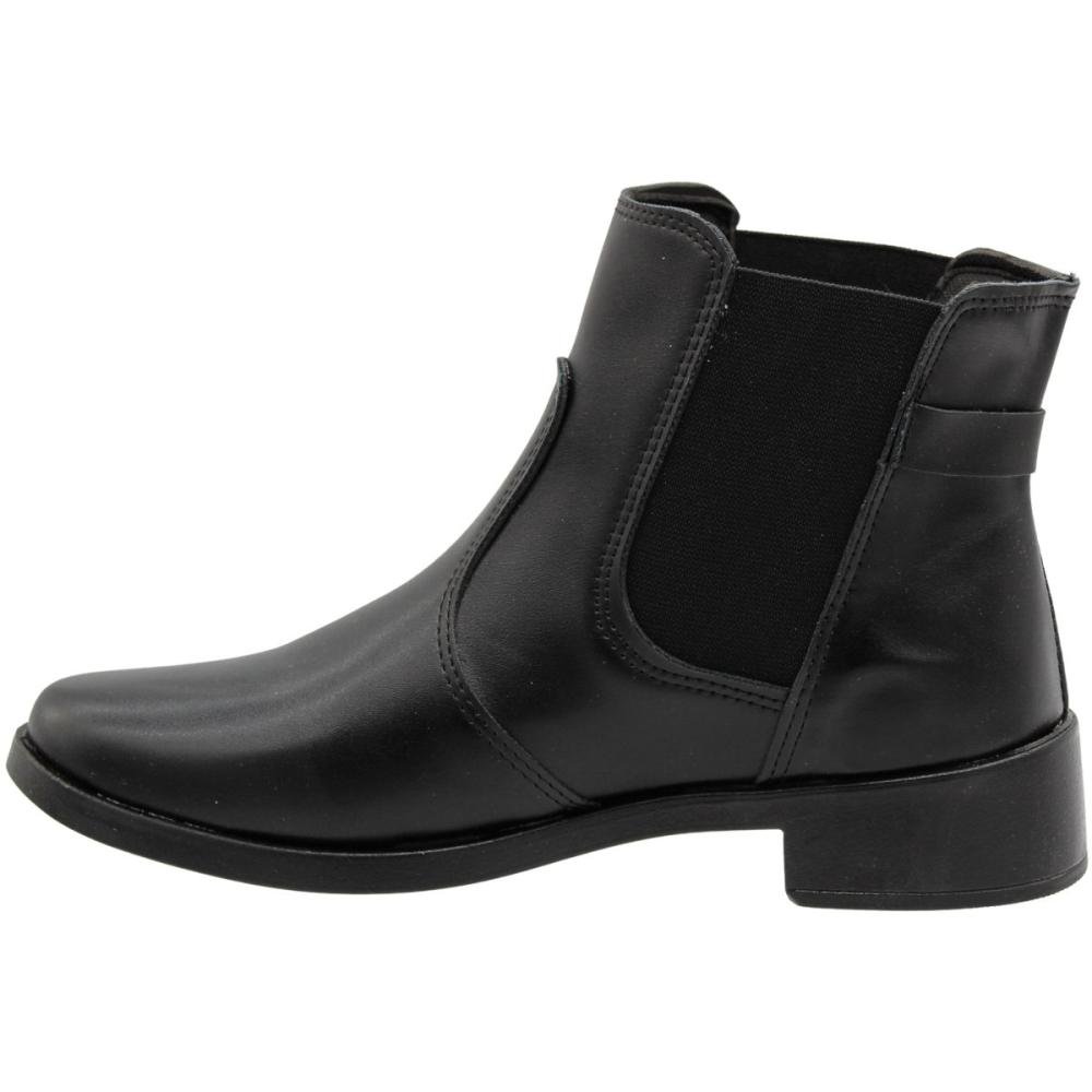 Bota Cano Curto Elisa Melo Elástico Aplique Metal Feminina Preto 2