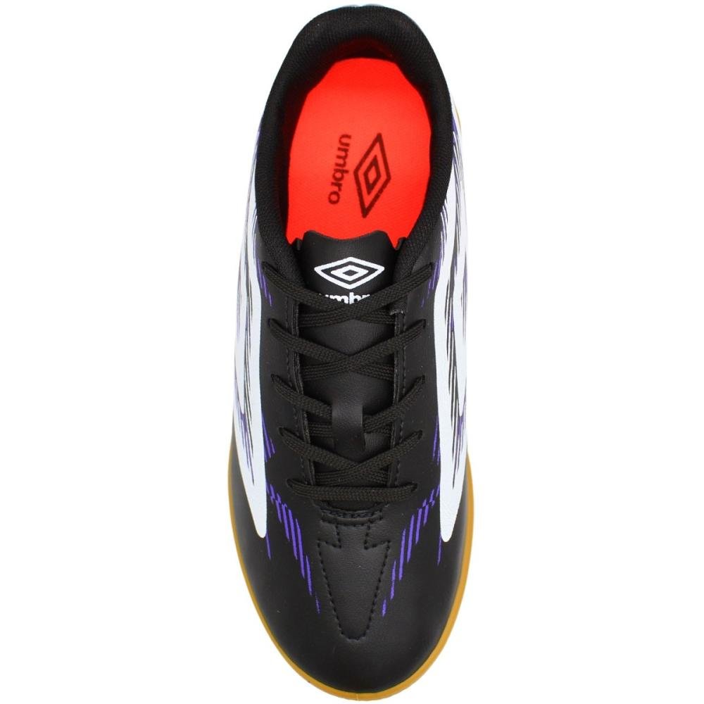 Chuteira Futsal Umbro Invictus Jr menino Preto 4