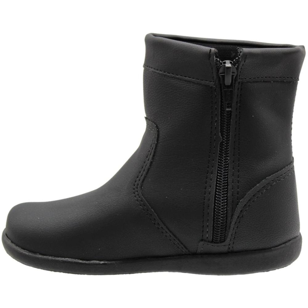 Bota Infantil Cano Medio Street Cal Pequenos Laços Menina Preto 2