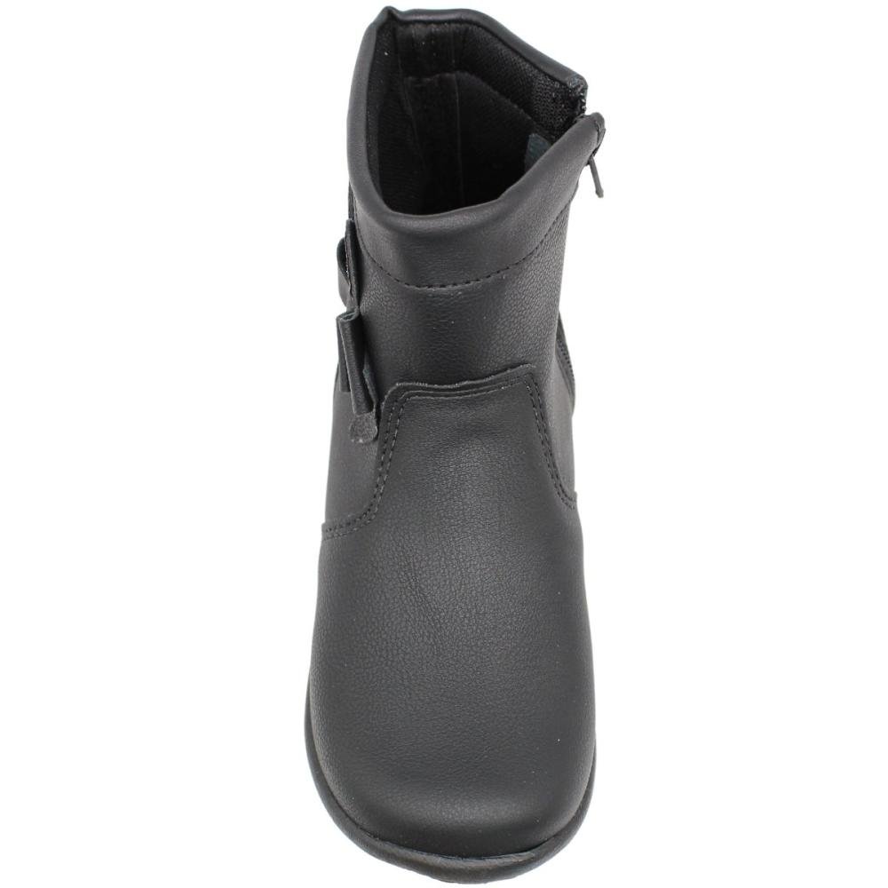 Bota Infantil Cano Medio Street Cal Pequenos Laços Menina Preto 4