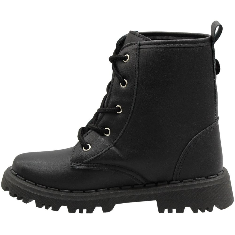 Bota Coturno Juvenil Nilqi Bolsa Lateral Menina Preto 2