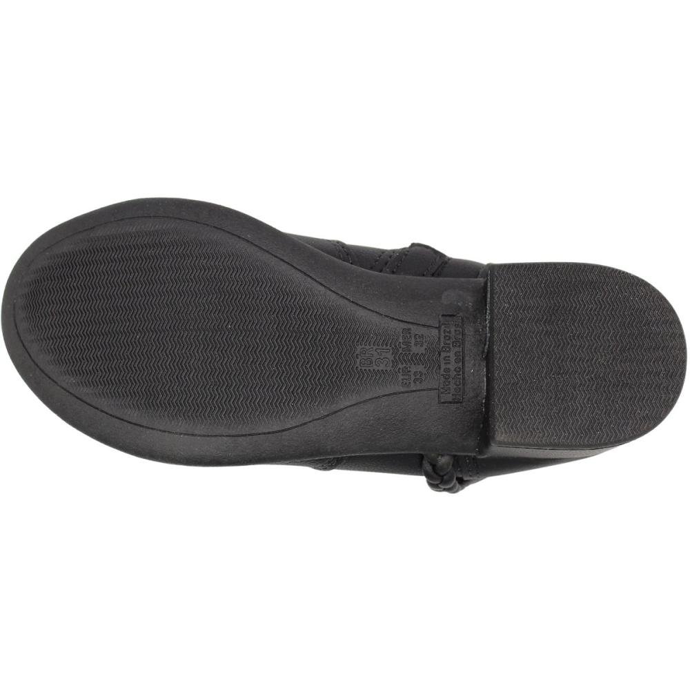 Bota Juvenil Street Cal Tira Trançada com Strass Menina Preto 5