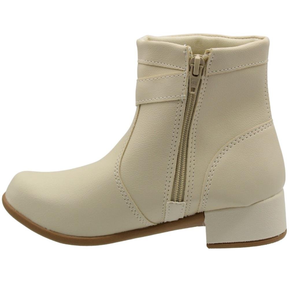 Bota Montaria Juvenil Street Cal Aplique Estrelas Menina Branco 2