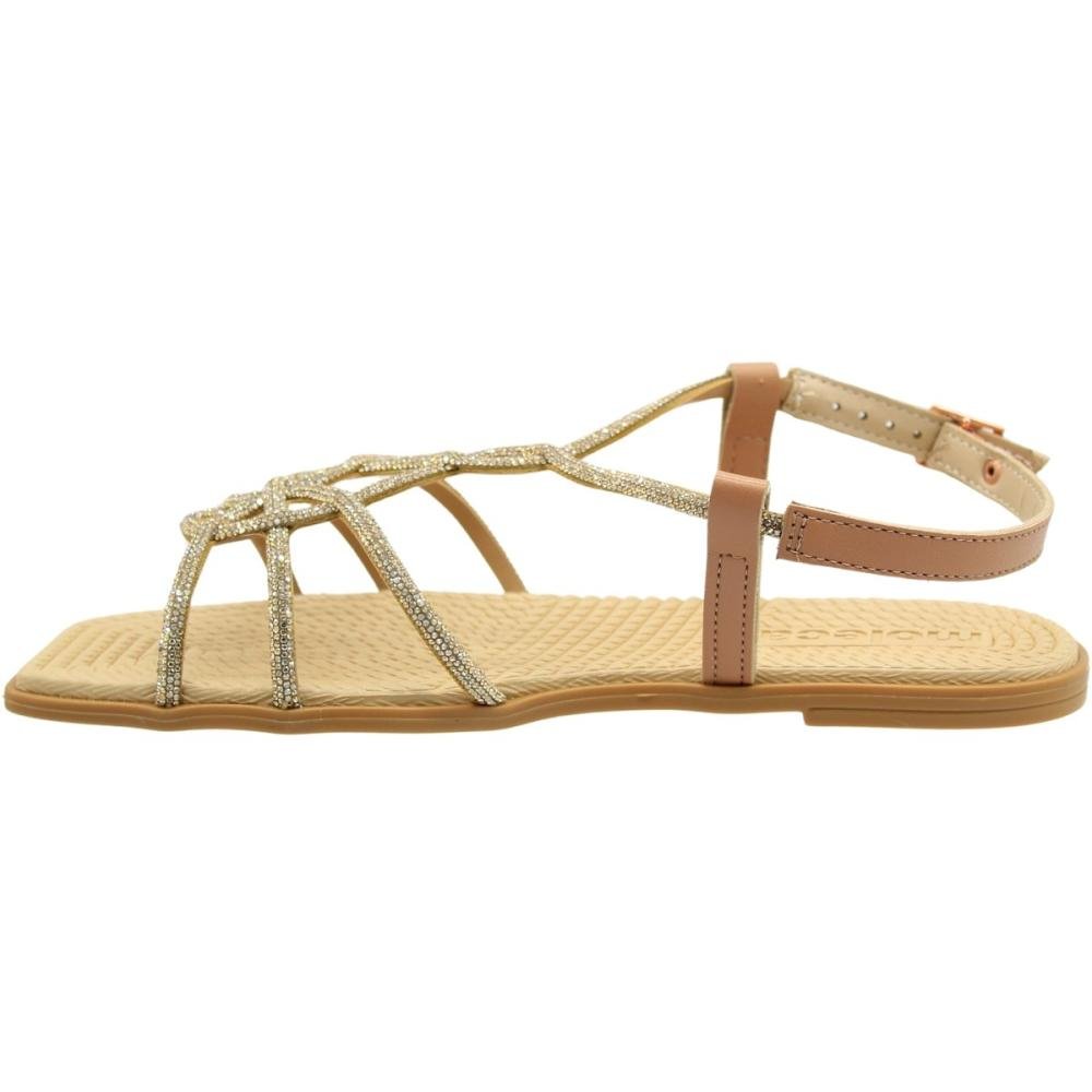 Sandália Rasteira Napa Golden Shadow Feminino Dourado 2