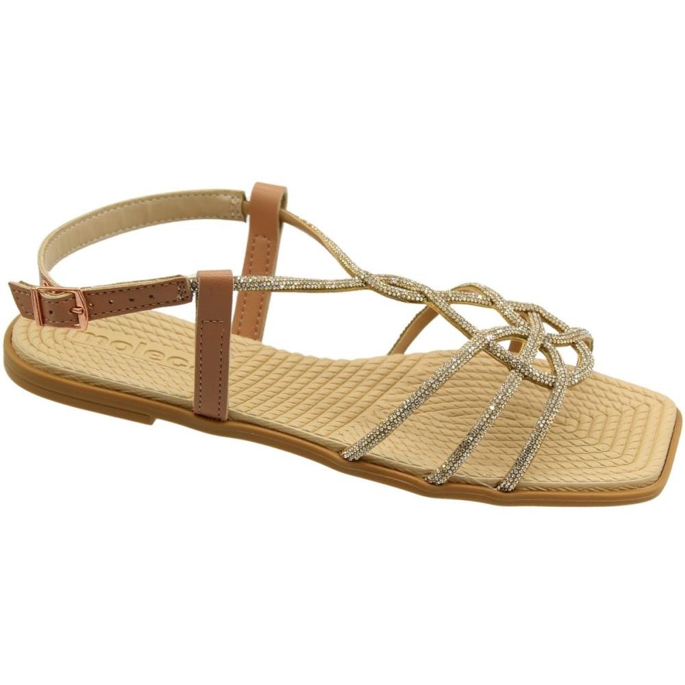 Sandália Rasteira Napa Golden Shadow Feminino Dourado 3