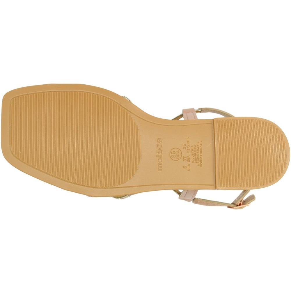 Sandália Rasteira Napa Golden Shadow Feminino Dourado 5