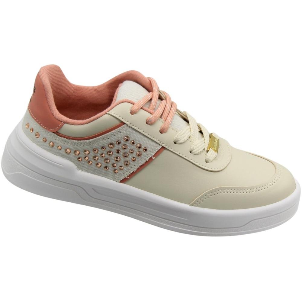 Tênis Casual Moleca e Ana Castela Napa Sardenha Feminino Branco 3