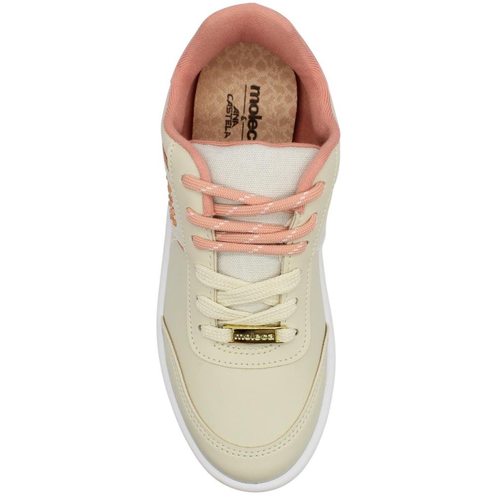 Tênis Casual Moleca e Ana Castela Napa Sardenha Feminino Branco 4