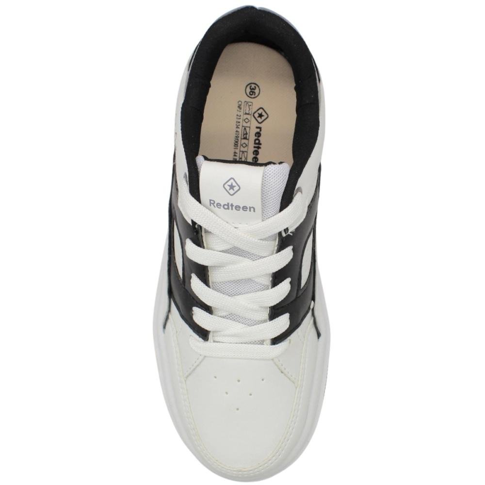 Tênis Casual Plataforma Redteen Onlg Ono Recortes Feminino Branco 4