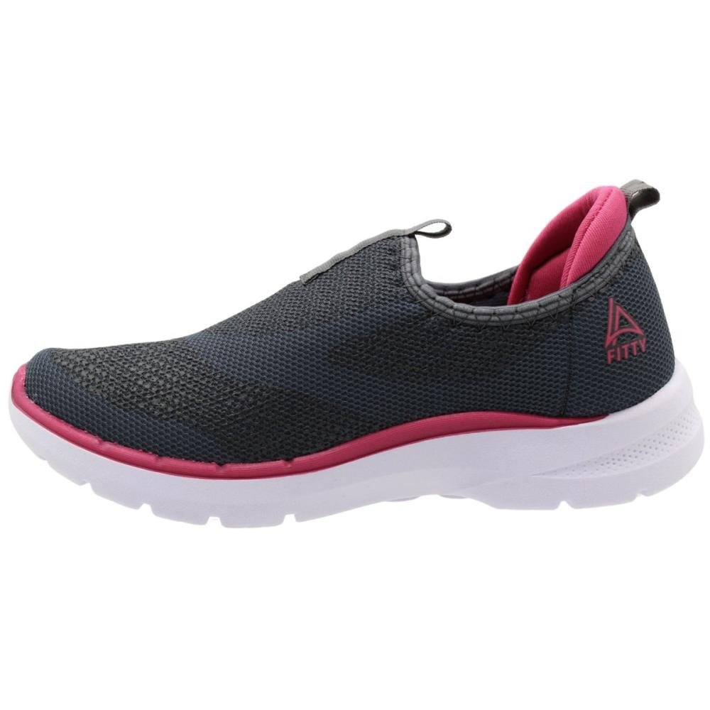 Tênis Slip On La Fitty Textil Conforto Feminino Cinza 2