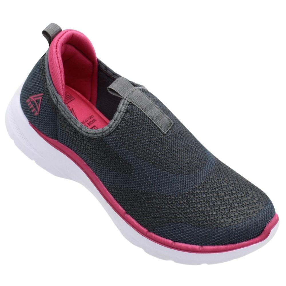 Tênis Slip On La Fitty Textil Conforto Feminino Cinza 3