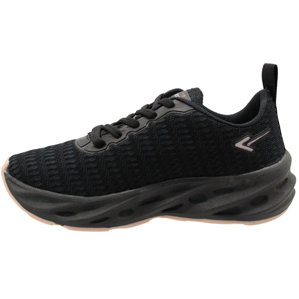 Tênis Esportivo Box 200 Conforto Cadarço Feminino Preto 2