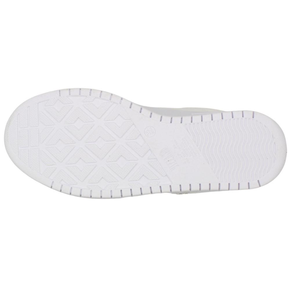Tênis Casual Vizzano Recortes Em Camurça Brilho Feminino Branco 5