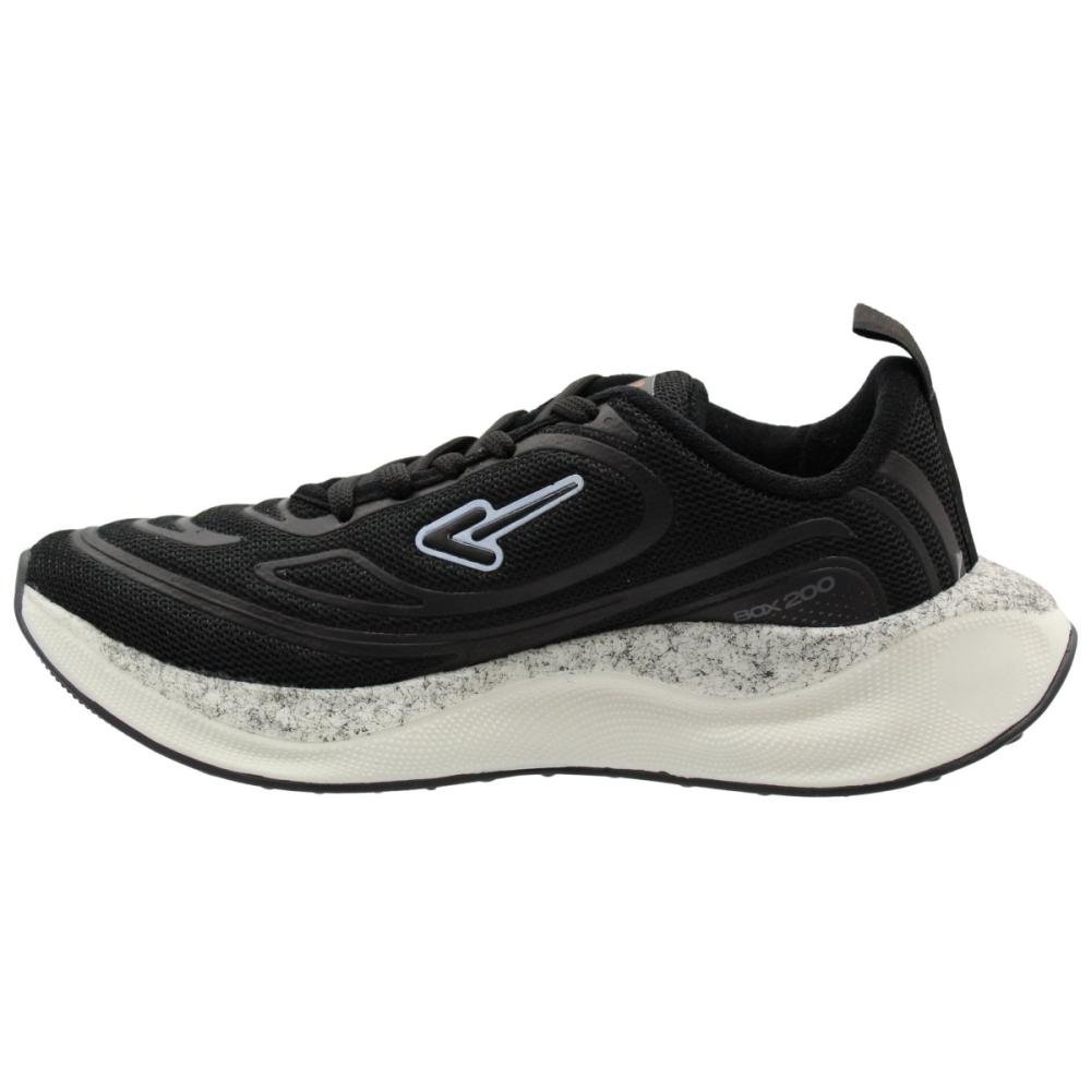 Tênis Esportivo Box 200 Entressola Texturizada Cadarço Masculino Preto 2