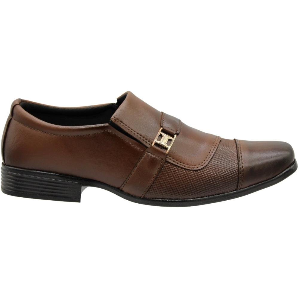 Sapato Social Maschili Sintético Aplique Metálico Masculino