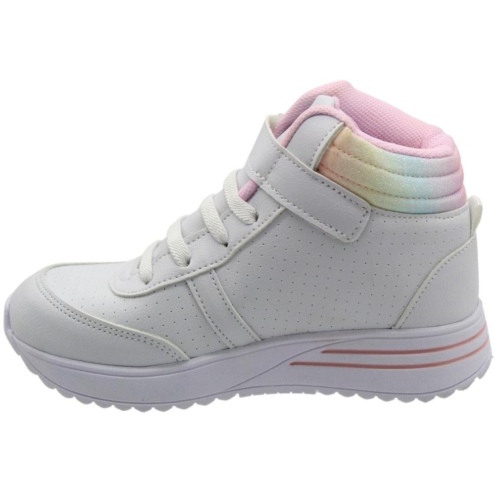 Tênis Cano Alto infantil Brink Teen Menina Branco 2