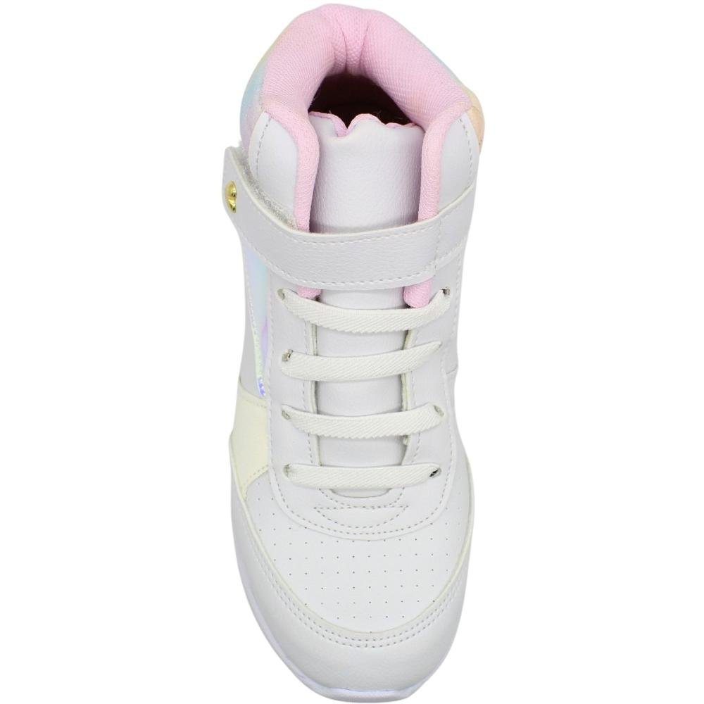 Tênis Cano Alto infantil Brink Teen Menina Branco 4