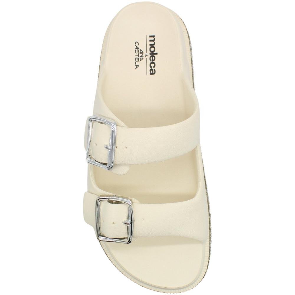 Tamanco Plataforma Moleca e Ana Castela EVA Com Strass Feminina Branco 4