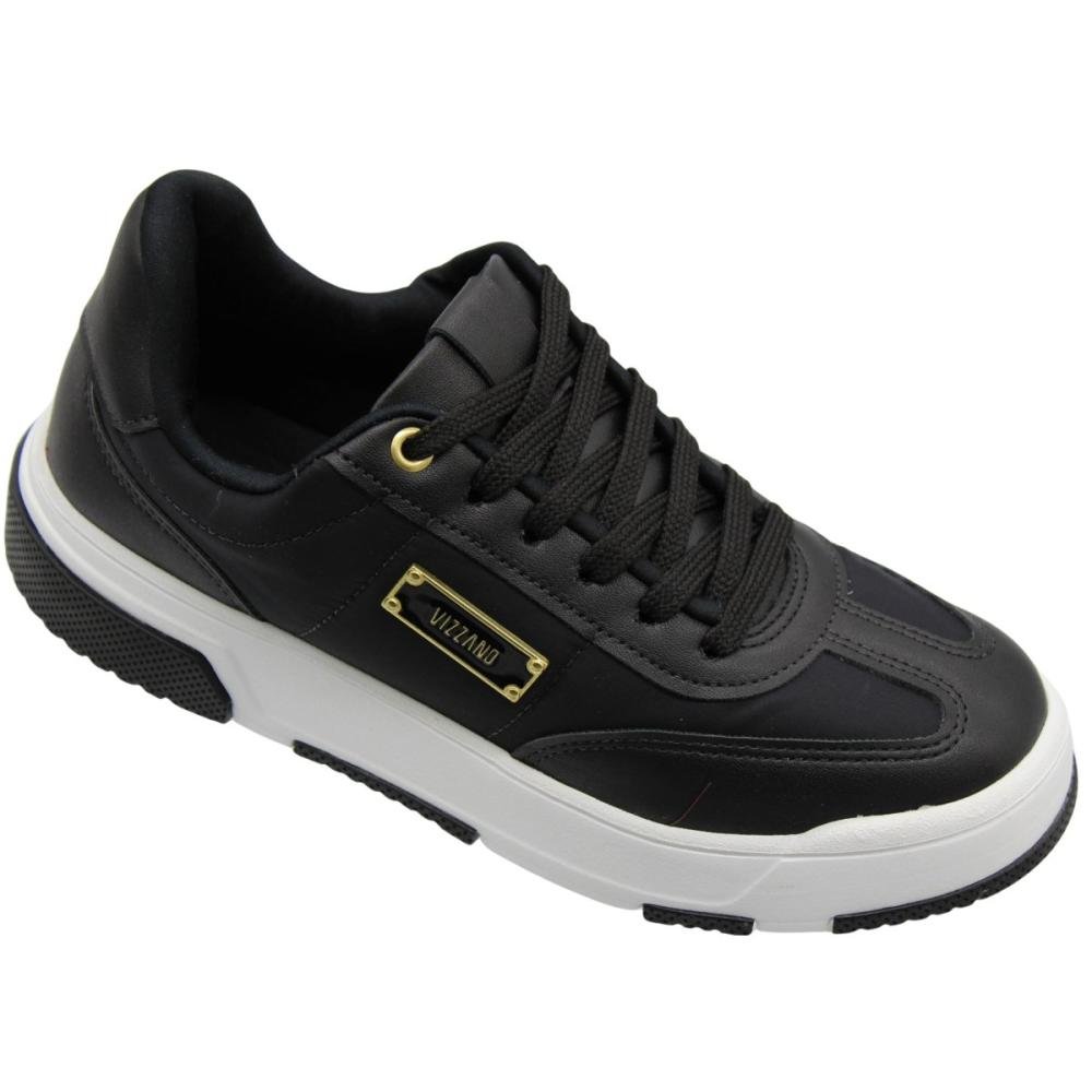 Tênis Casual Vizzano Plataforma Nylon Feminino Preto 2