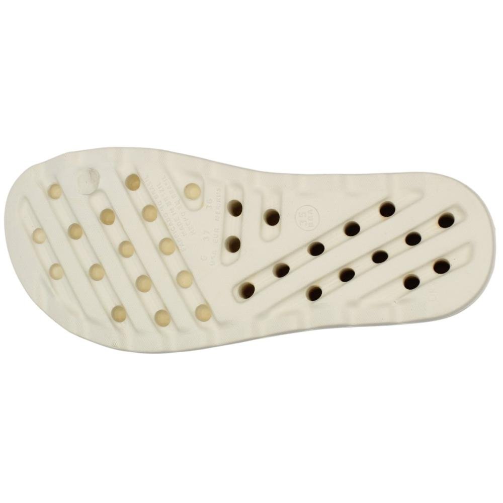 Tamanco Slide Plataforma Moleca Tira Larga Apliques Decorativos Feminino Branco 3