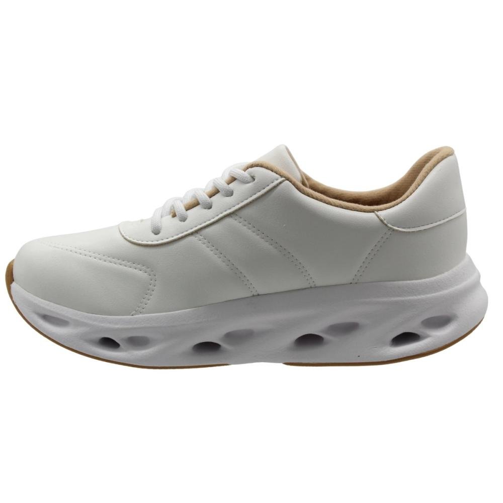 Tênis Jogging Plataforma Modare Detallhe Strass Feminino Branco 2