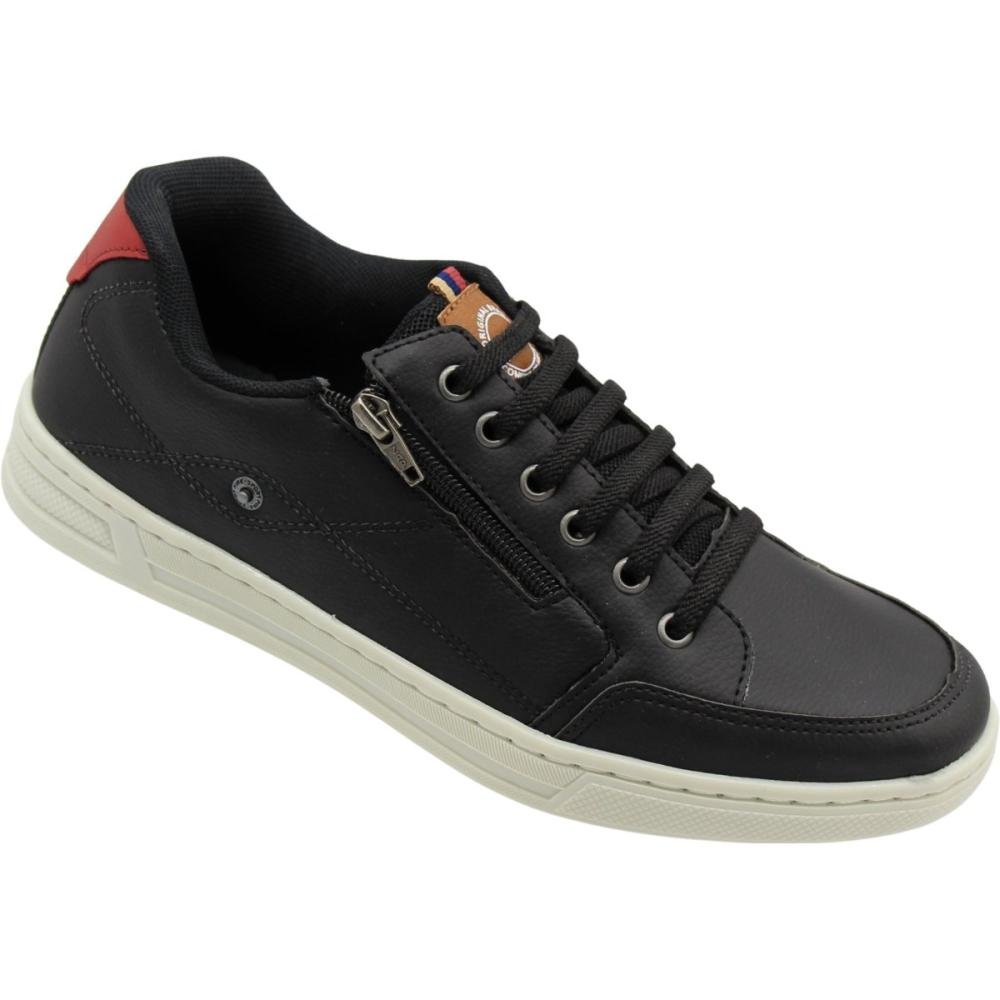 Sapatênis Sport Fire Costuras Ziper lateral Masculino Preto 3