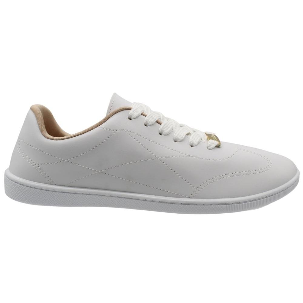 Tênis Casual Moleca Costuras Aplique Feminino