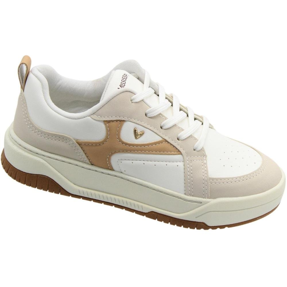 Tênis Casual Mississipi Rocco Marfim Coração Feminino Branco 3