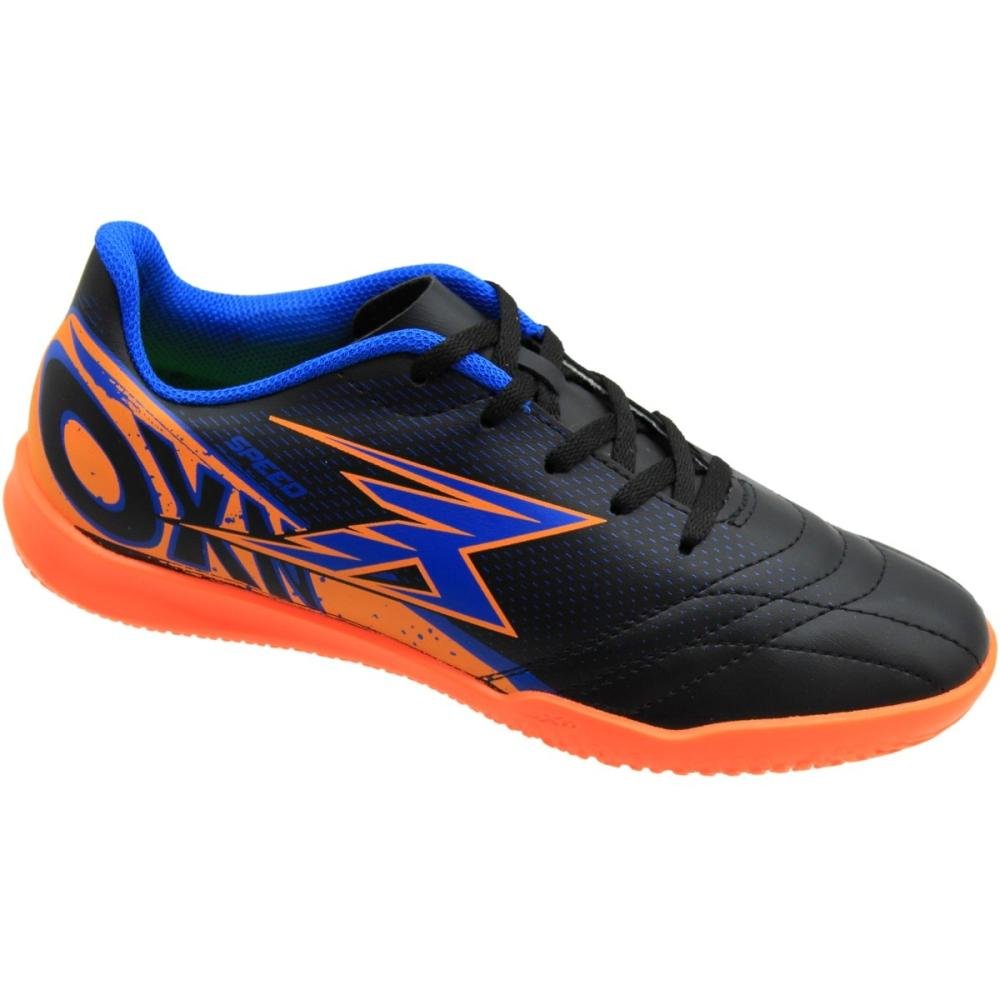 Chuteira Oxn Juvenil Indoor Speed 5 Menino Preto 3